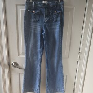 Nicole Miller Medium Wash Blue Flare Jeans